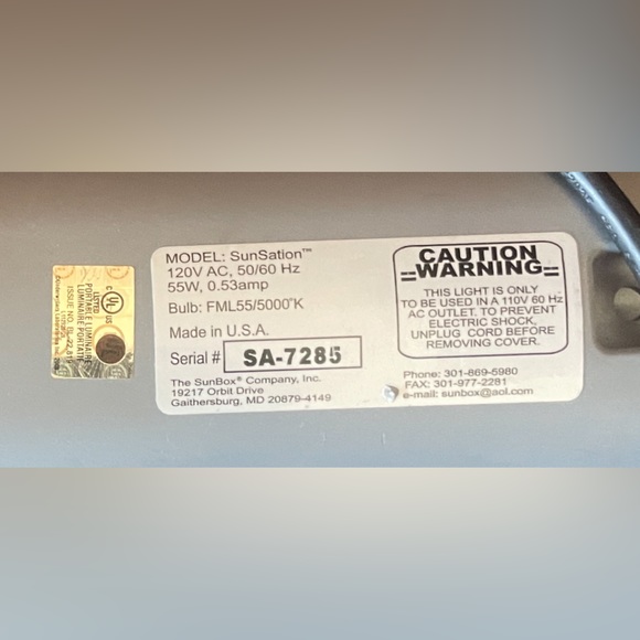 Sunsation By Sunbox Therapeutic Light For Seasonal Affective Disorder No Stand - Picture 7 of 11